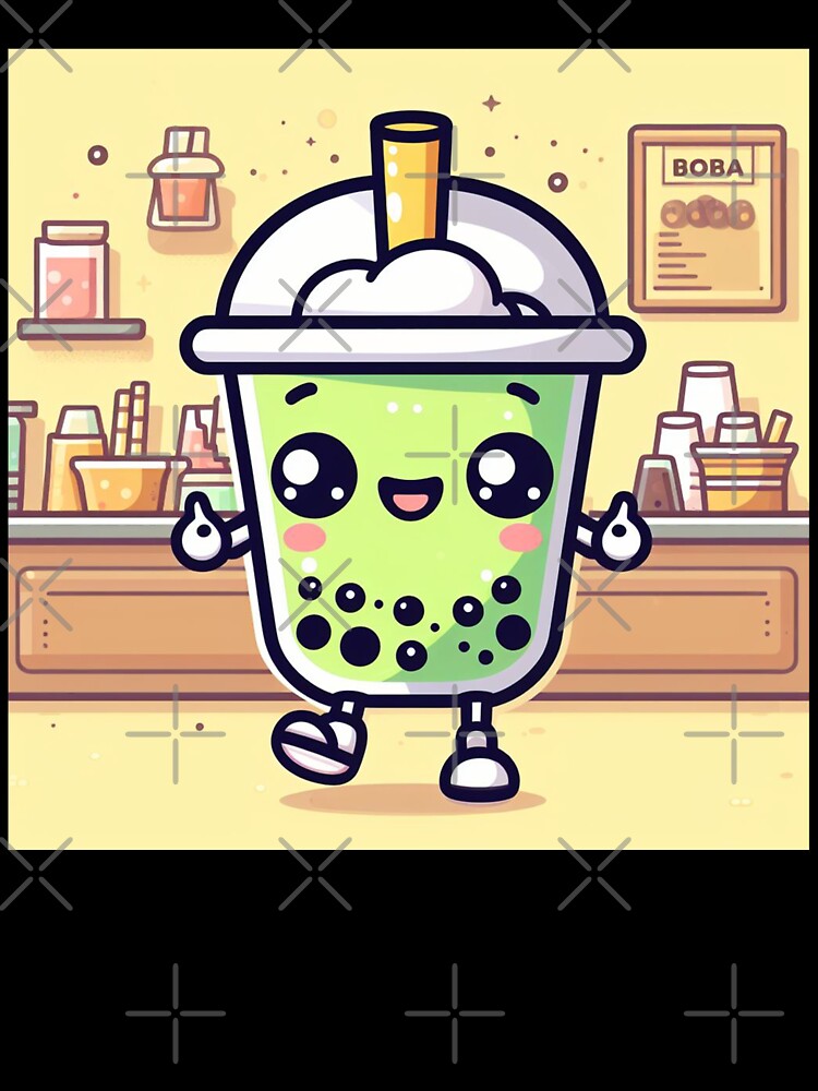 kawaii bubble tea in a coffee shop by SaraDatCool