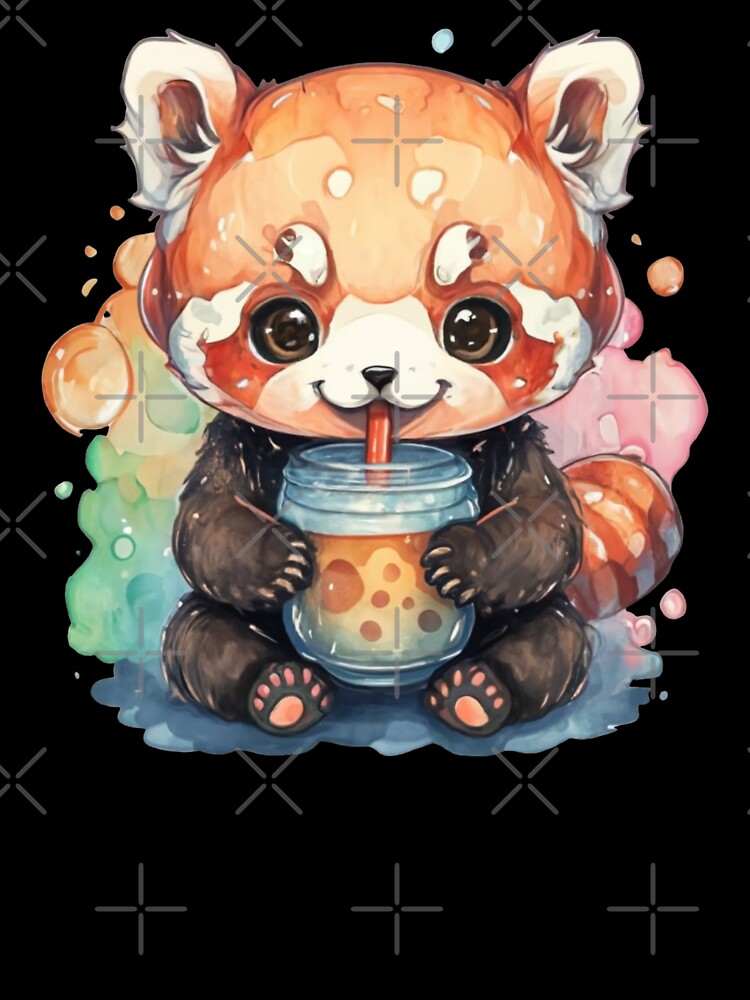 Cute Red Panda Bubble Tea by Krieghorn