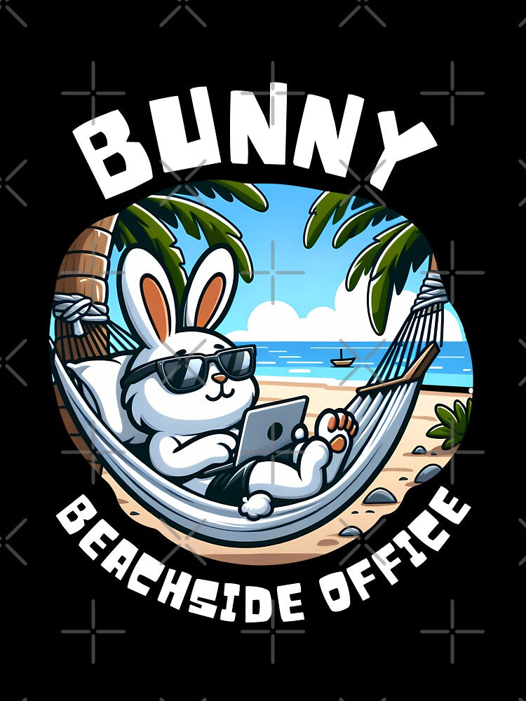 Bunny Beachside Office: Work and Waves by Upetees