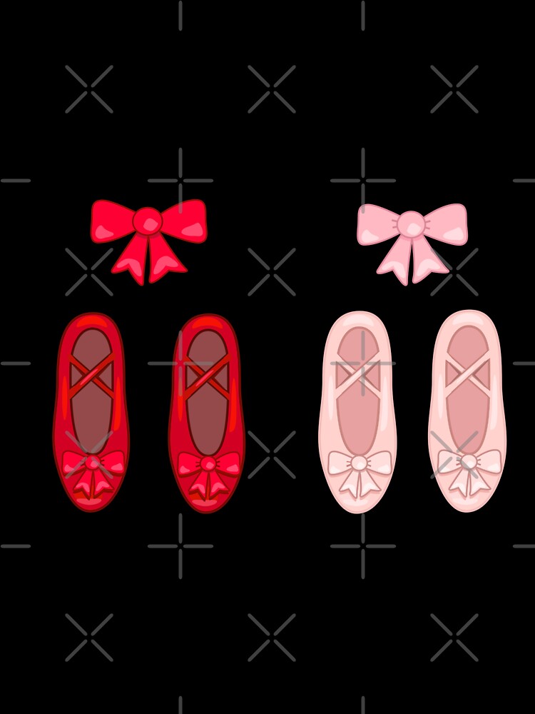 Pink Red Ballet Shoes Ribbons by Greatbluewhale3