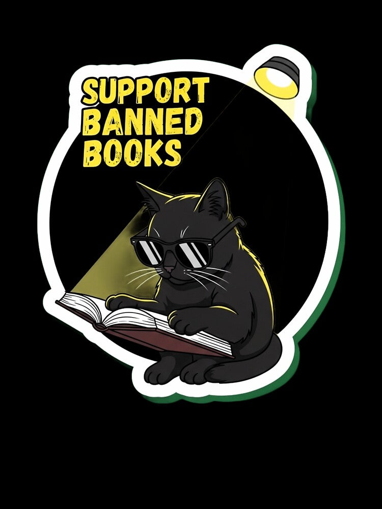 Rebel Feline Reader: Read Banned Books Cat Collection by Cosmic Catnip Art