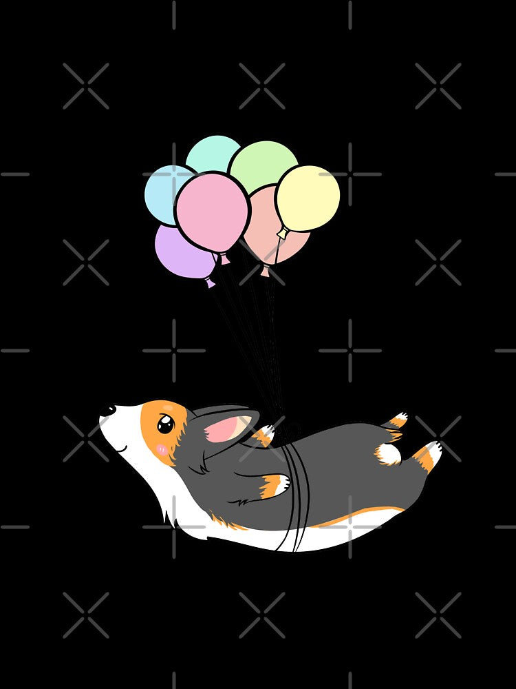 Cute Corgi Yoga Flying by AndyWong