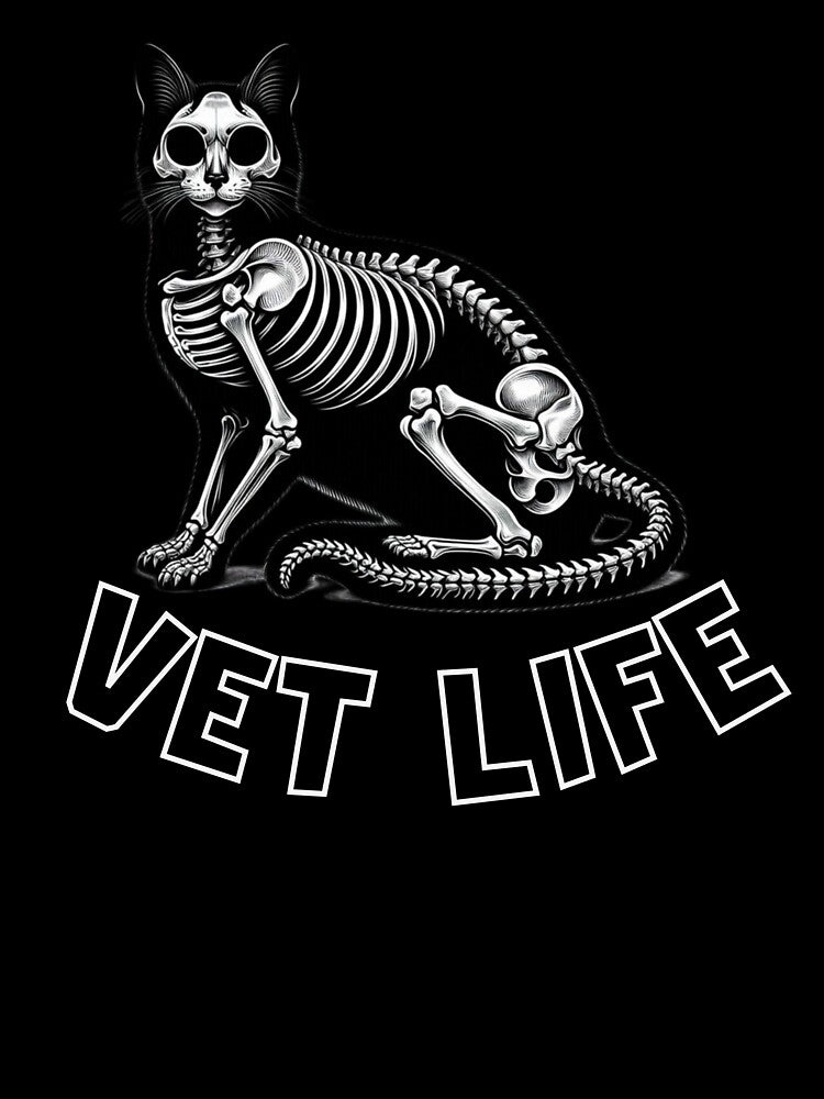 Cat Skeleton Shirt – VET LIFE– Veterinary Anatomy Cat Design by Wild Pixel Studio