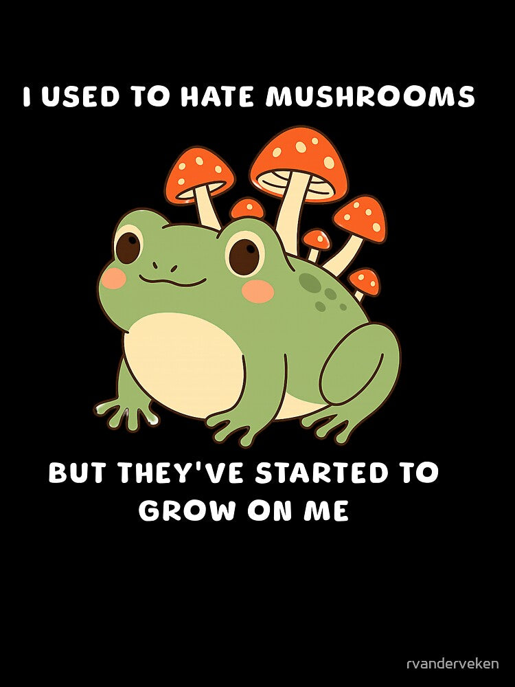 I used to hate mushrooms but they've started to grow on me. Cute Frog T-Shirt by rvanderveken