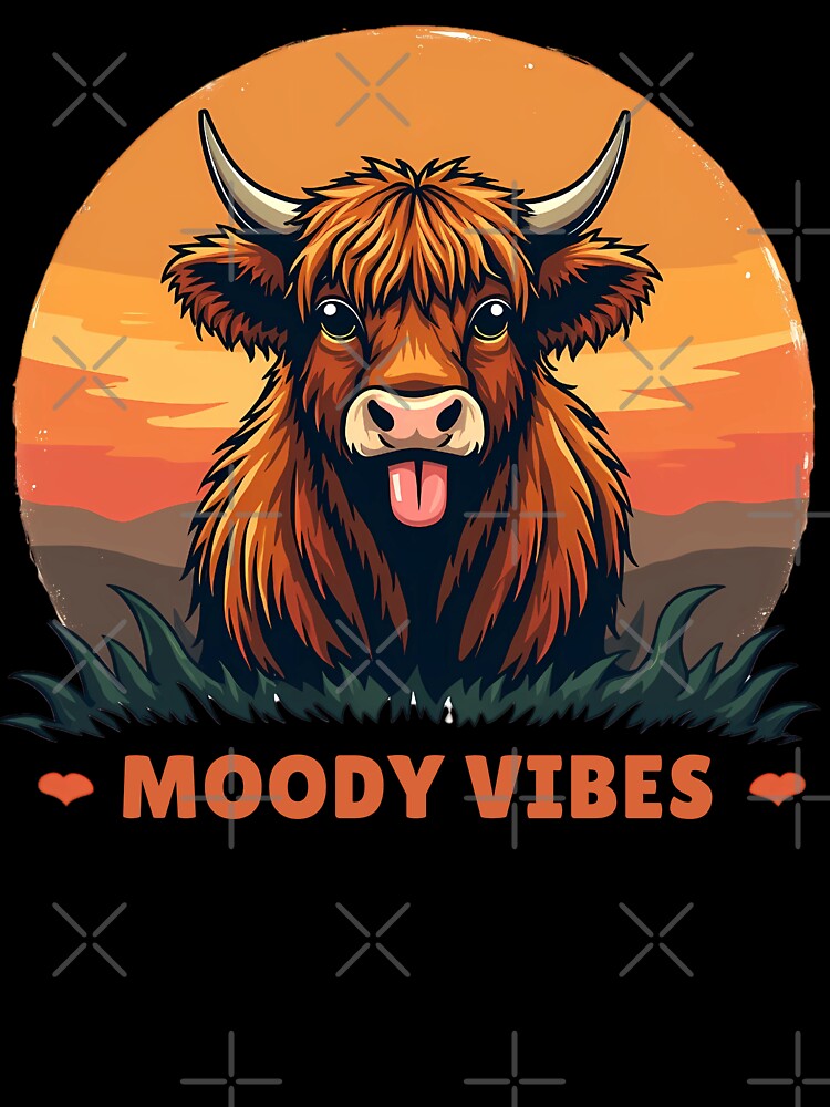 Moody Vibes Cute Highlander Cow by Auchi_Verse