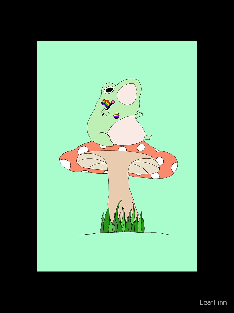 Frog on Mushroom by LeafFinn
