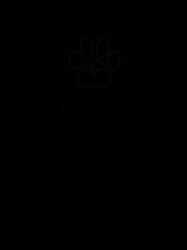 Vet Life Paw Print T-Shirt Gift for Veterinarians by SketchedLife