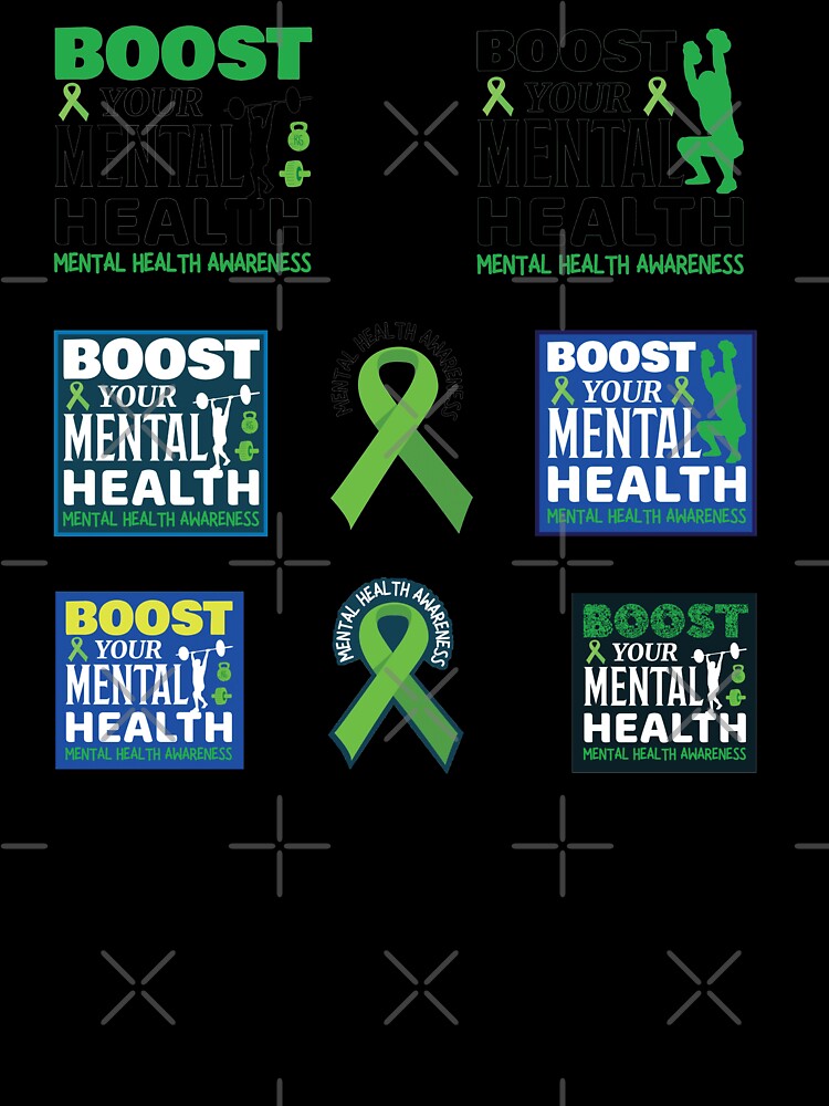 Mental Health Awareness - Boost Your Mental Health Stricker Pack by OwlCanvas