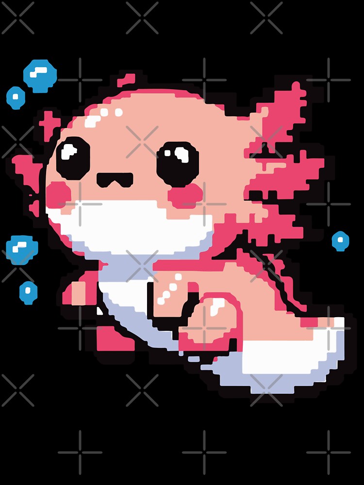 Pixalated Axolotl by obscurax art