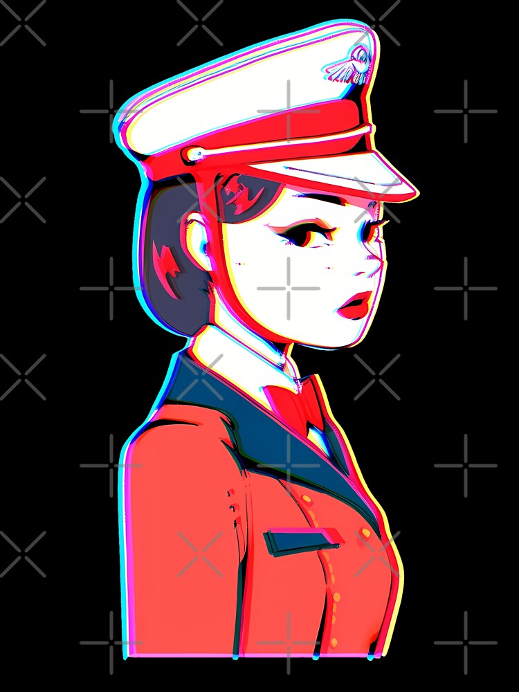 Anaglyph 3D Flight Attendant Uniform by SweetClicks123