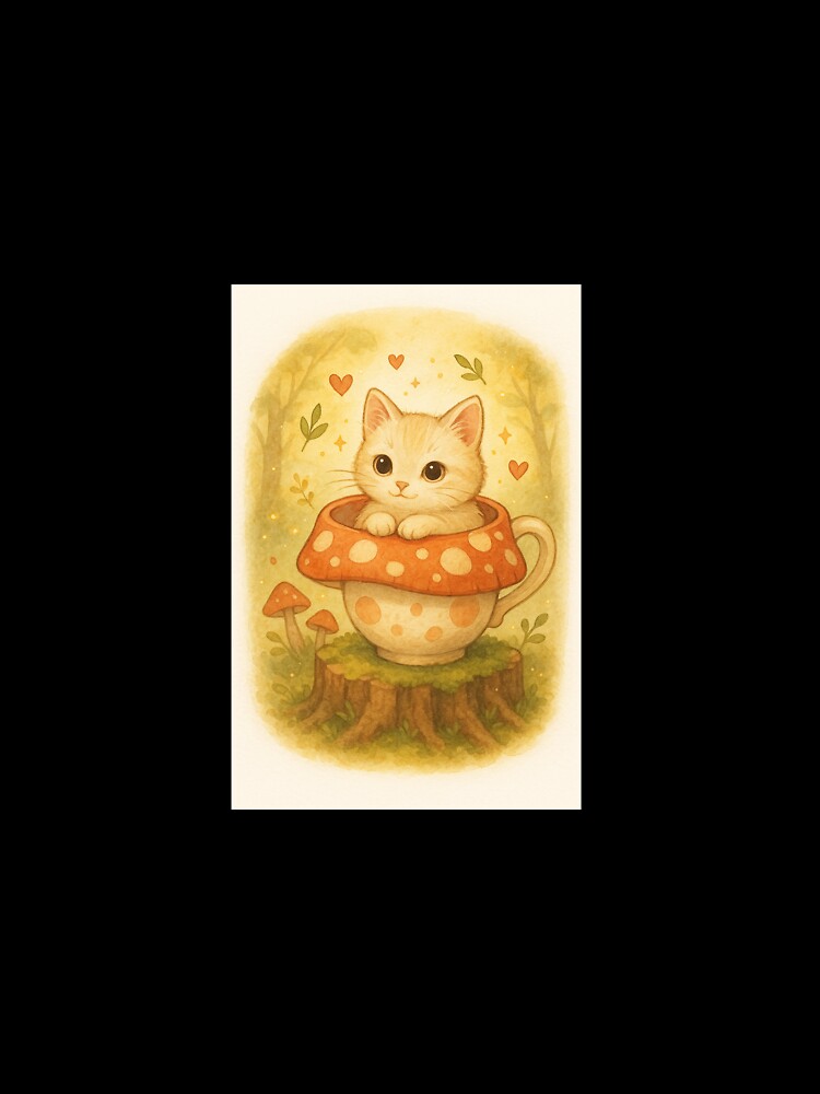 Mushroom Teacup Cat by Mushroom Mews