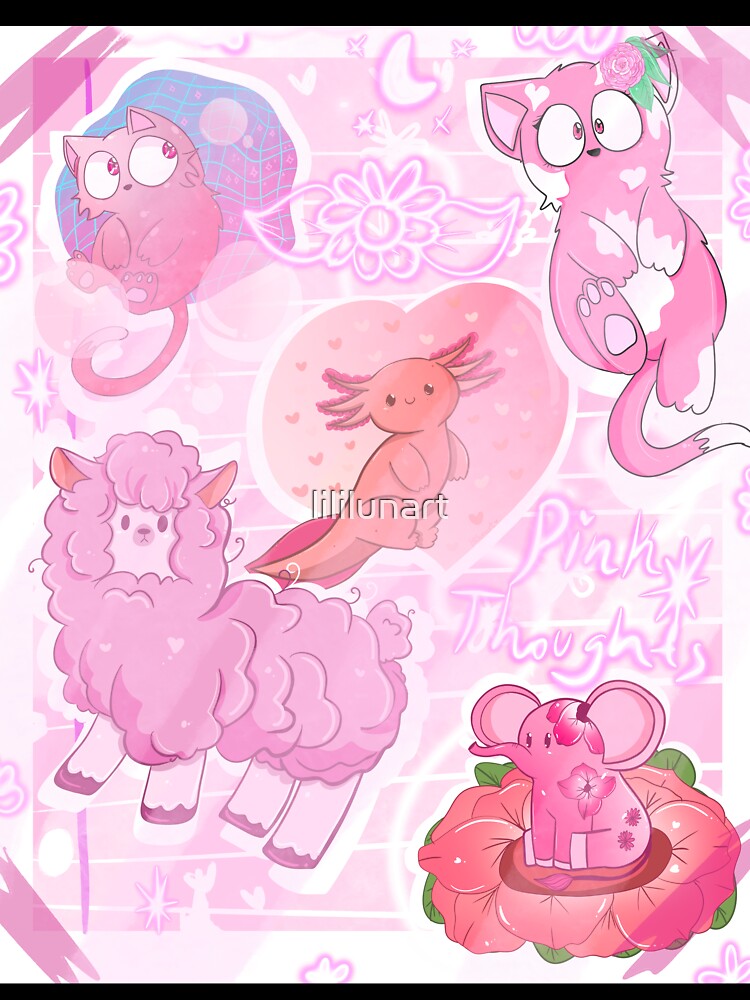 PINK ANIMAL COMPILATION by lililunart