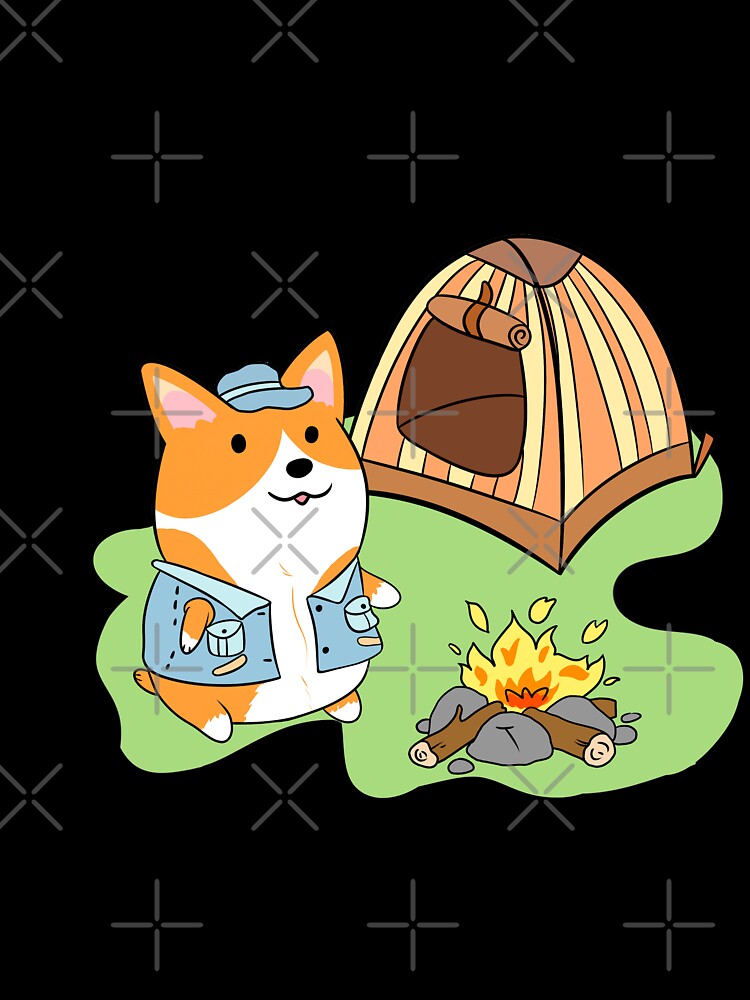 Cute Corgi Camping by AndyWong