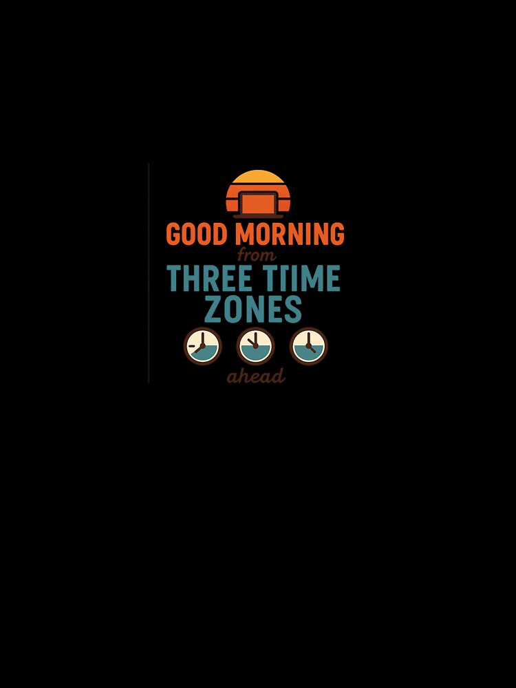 Good Morning From Three Time Zones Ahead – Remote Work Design by WojcikDesigns