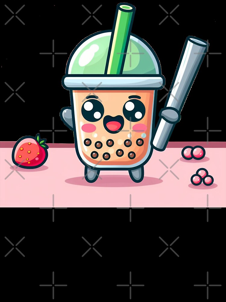 bubble tea ninja with transparent background for sticker by SaraDatCool