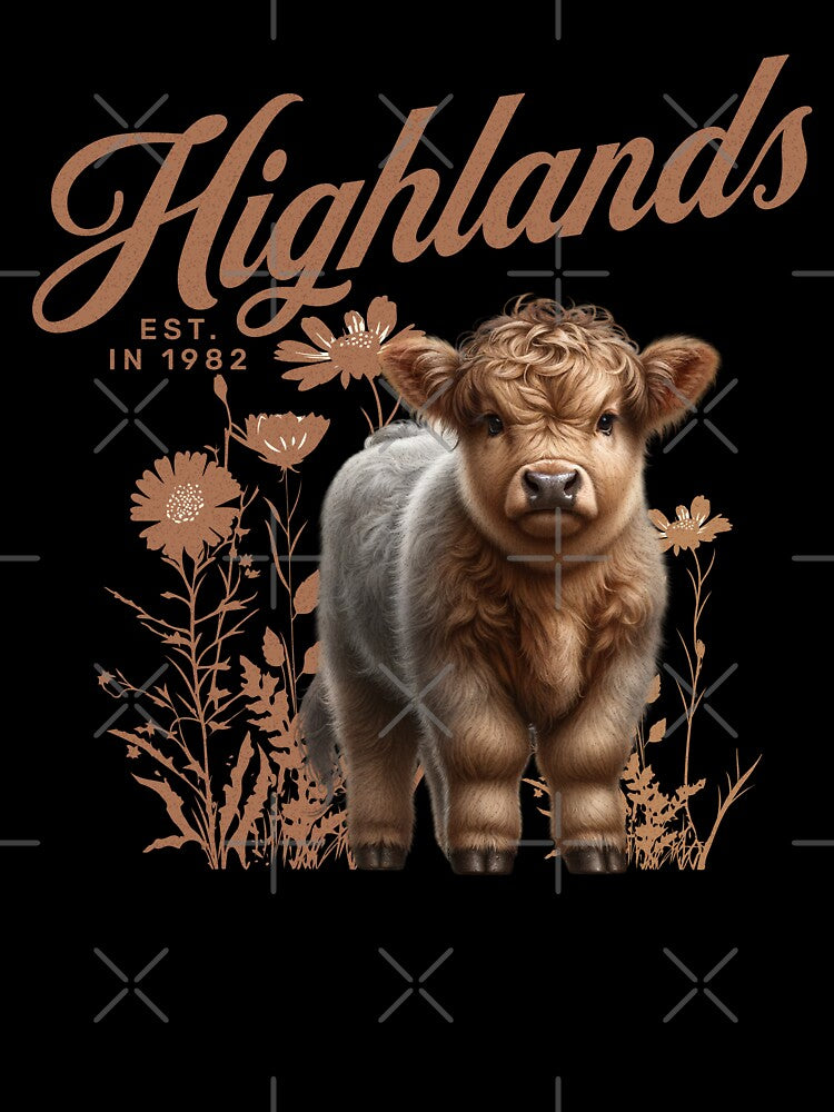 Baby Highland Cow, Fuzzy Cows, Scotland Highland by Mariana Piana