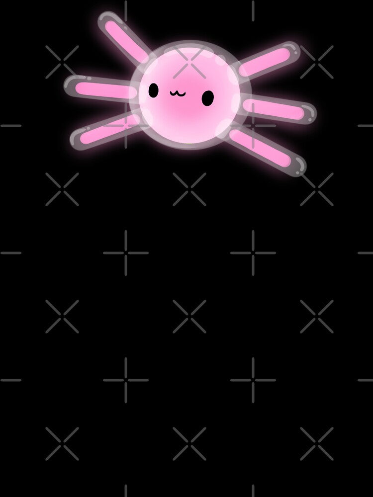 pink neon axolotl by Fridayscorner