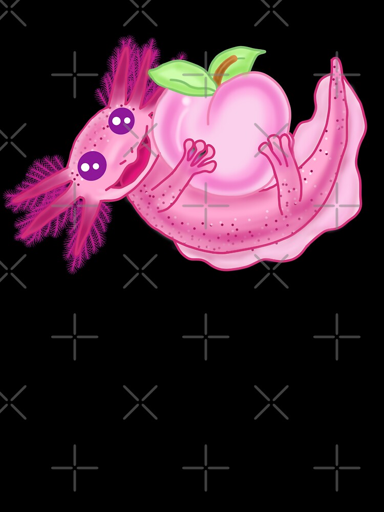 Cute Axolotl with peach by KatyChristoff