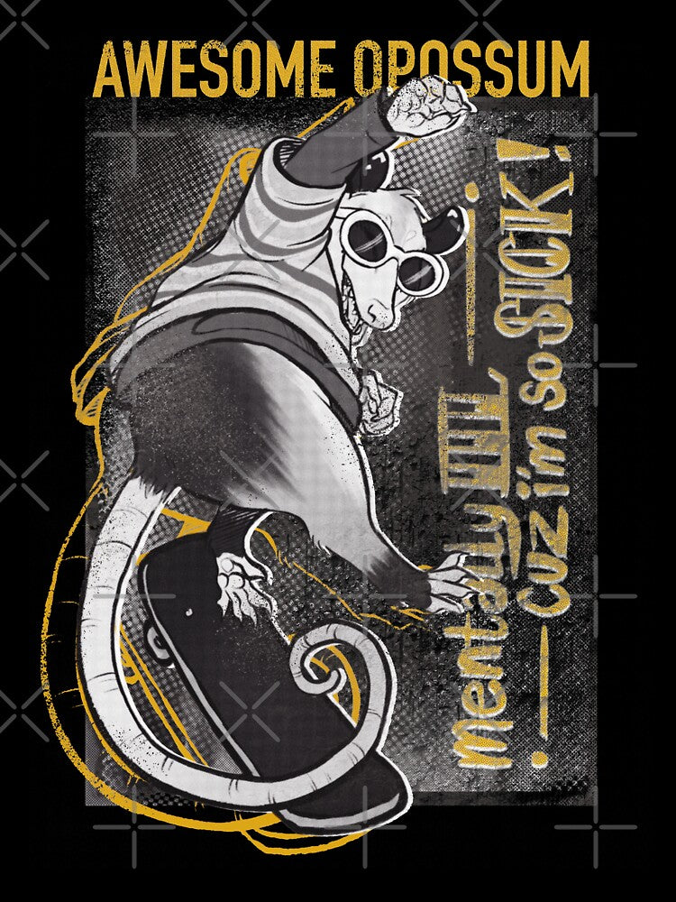 Awesome Opossum Yellow by DarbiDraws