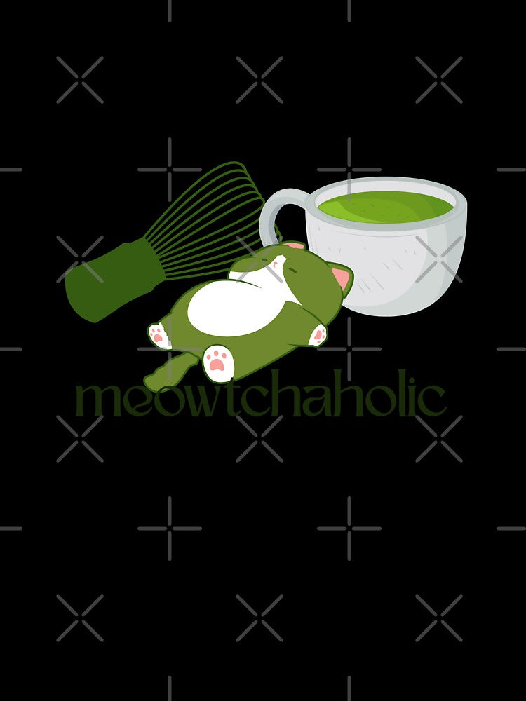 meowtchaholic : a cat had too much matcha by Niji Hibana