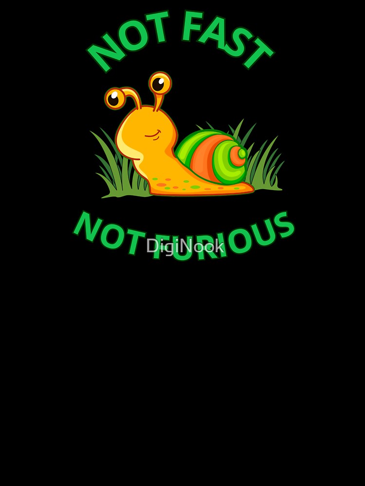 Sluggish: Snail Slow Fast Colorful Fun Playful Cute Quirky Cartoon Creative Trending by DigiNook