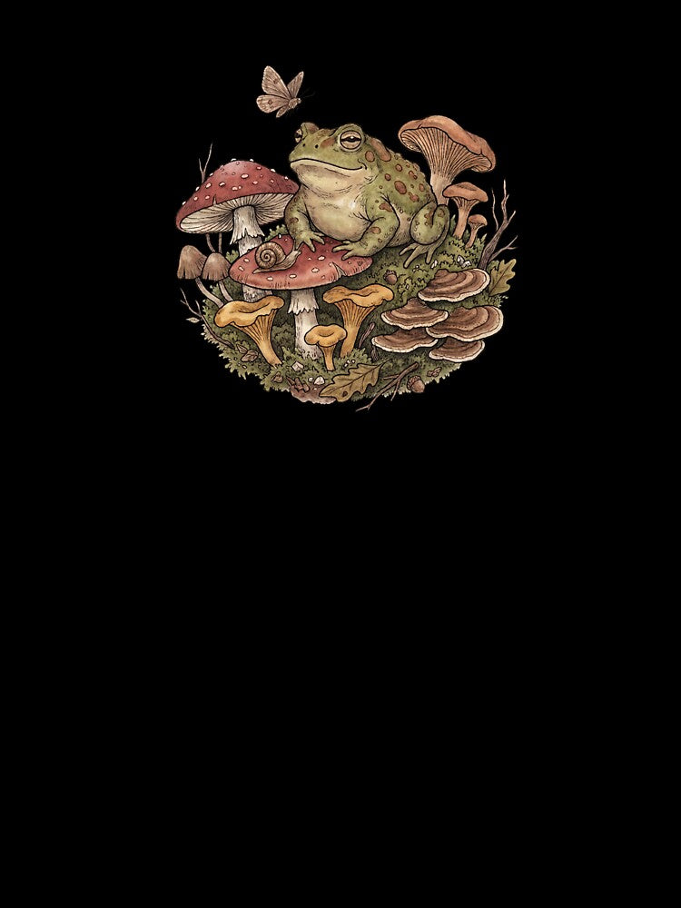 Frog on Mushroom Throne by Sumi & Stone