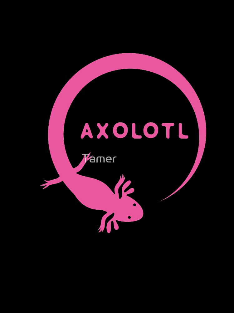 Pink Axolotl Circle Mexican Amphibian by Tamer ⭐⭐⭐⭐⭐