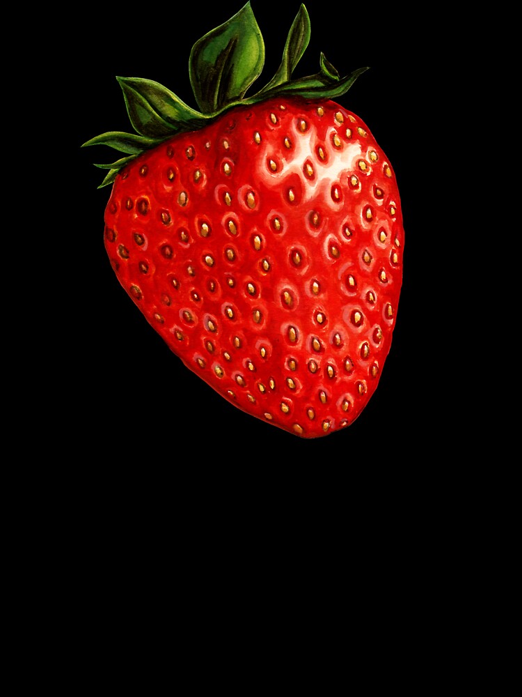 Strawberry Pattern - Black by Kelly  Gilleran
