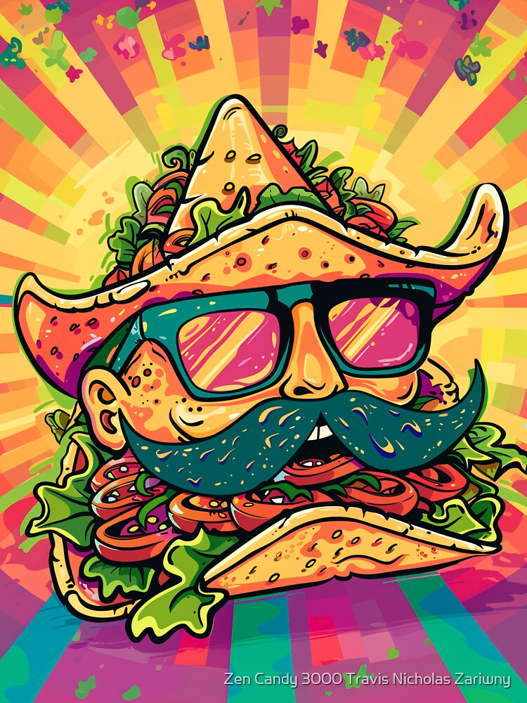 SCREAMING Fiesta “TACO SAMMY”  : TACO TACO redux collection by Zen Candy 3000 Travis Nicholas Zariwny