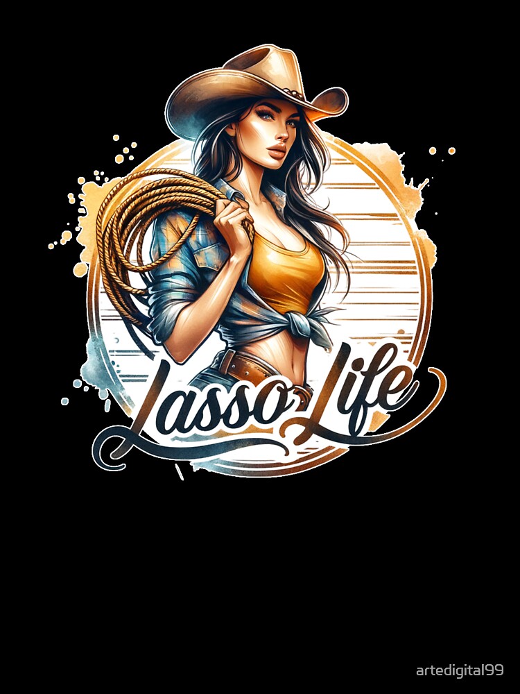 Western Spirit Cowgirl Design- T-shirt, Mugs, Stickers & More by artedigital99