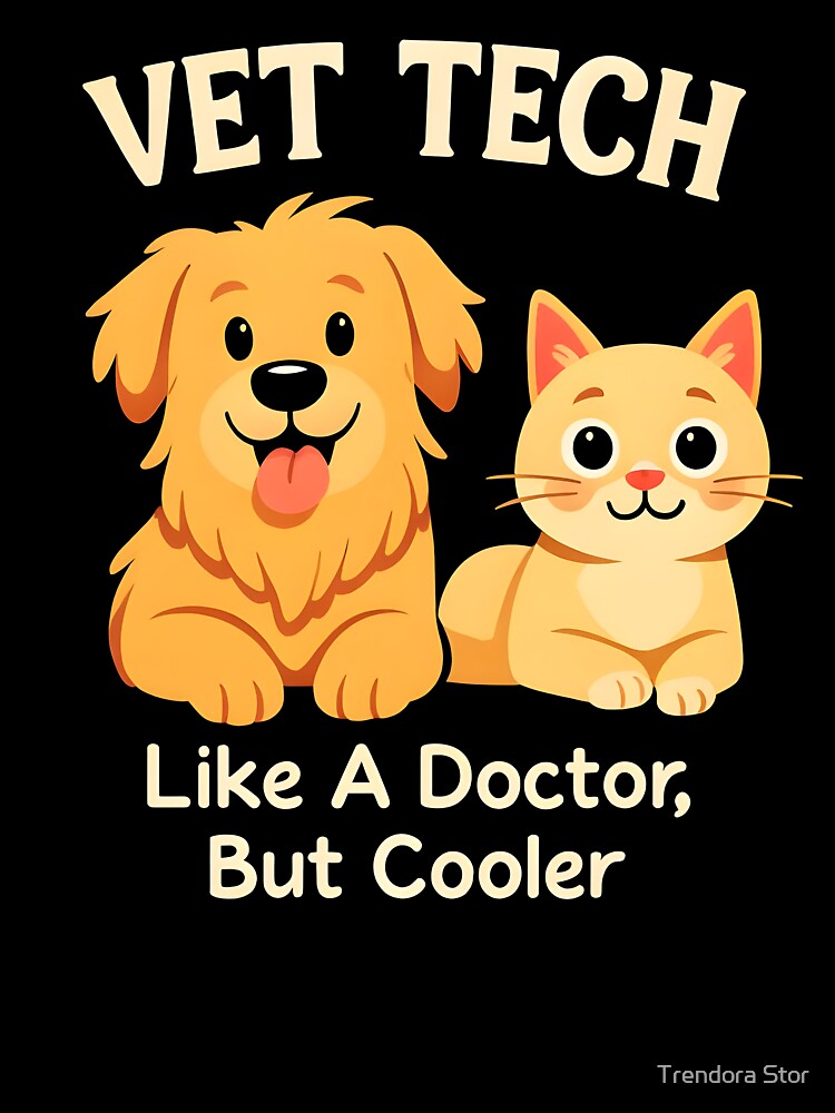 Vet Tech Like A Doctor But Cooler - Cute Dog and Cat by Trendora Stor