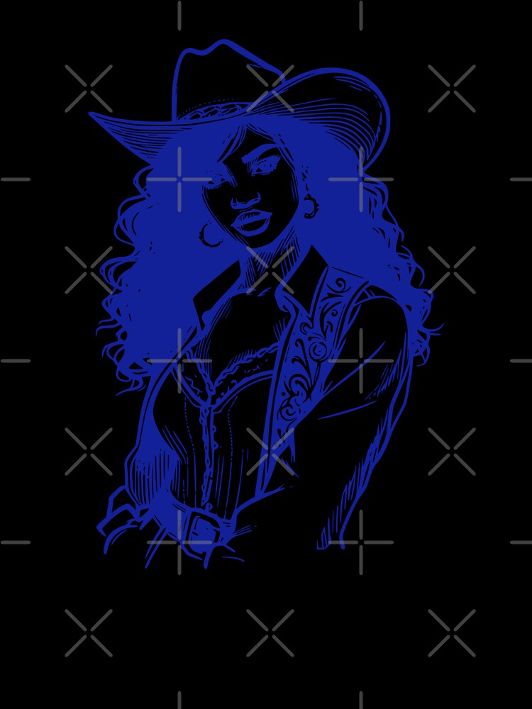 Cowgirl Line Drawing Country Western T-Shirt by Tiendita-Arroyo