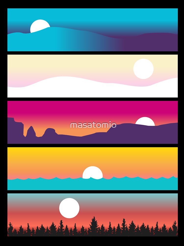 Five colorful sunsets of our planet by masatomio