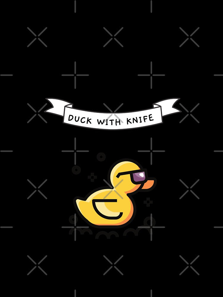 Duck With Knife - Stop Ducking Around Cute Duck by bsrishika