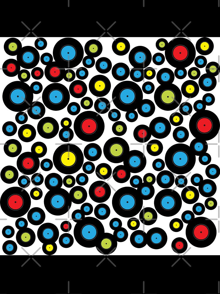 DJ Retro Vinyl Records Pattern by HotHibiscus