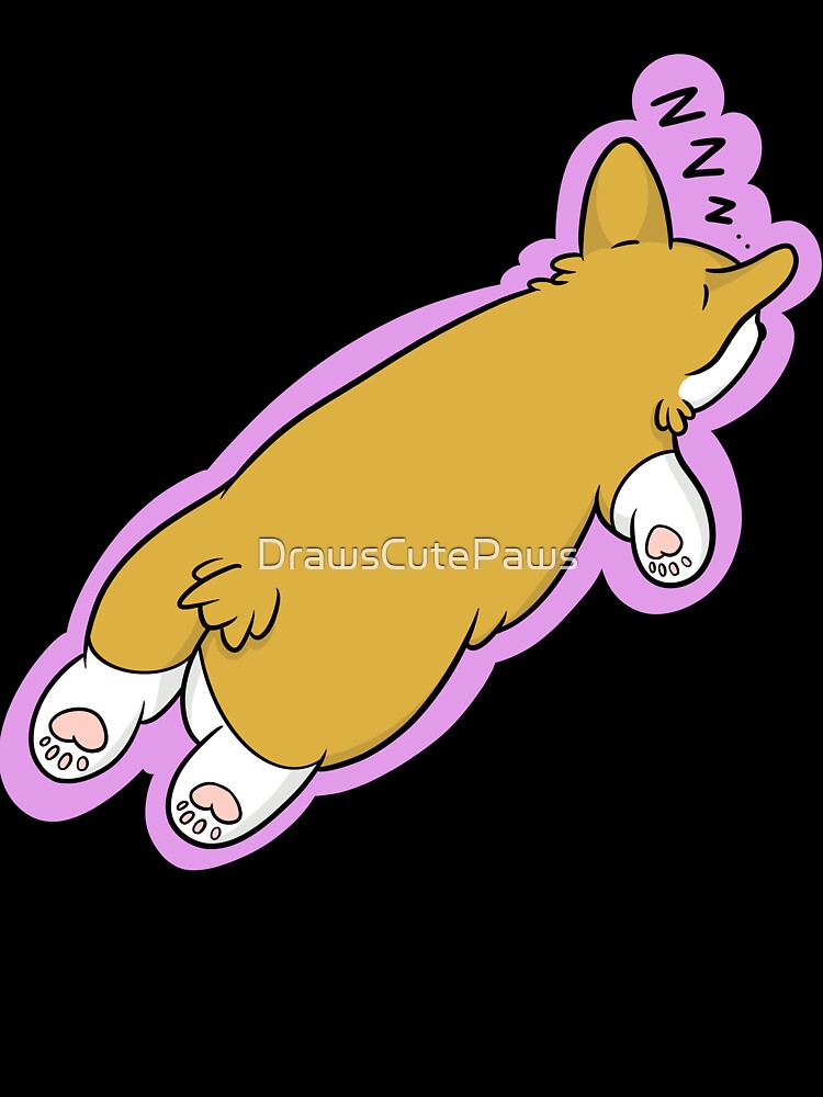 Cute Sleeping Corgi by DrawsCutePaws