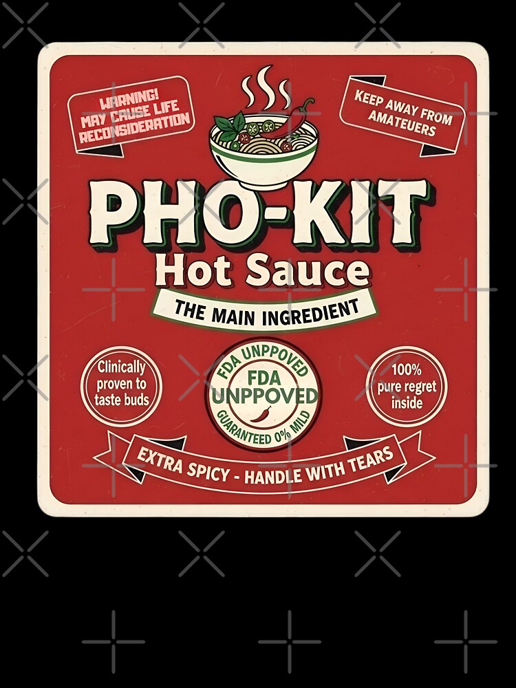 Pho-Kit Hot Sauce Label Extra Spicy by Oommen Studio
