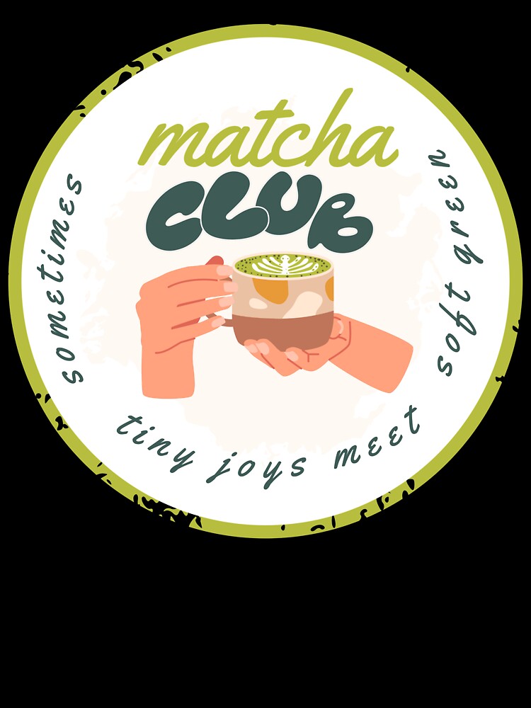 Matcha Club Cute Aesthetic Japanese Drink Logo by Pixels & Vibes