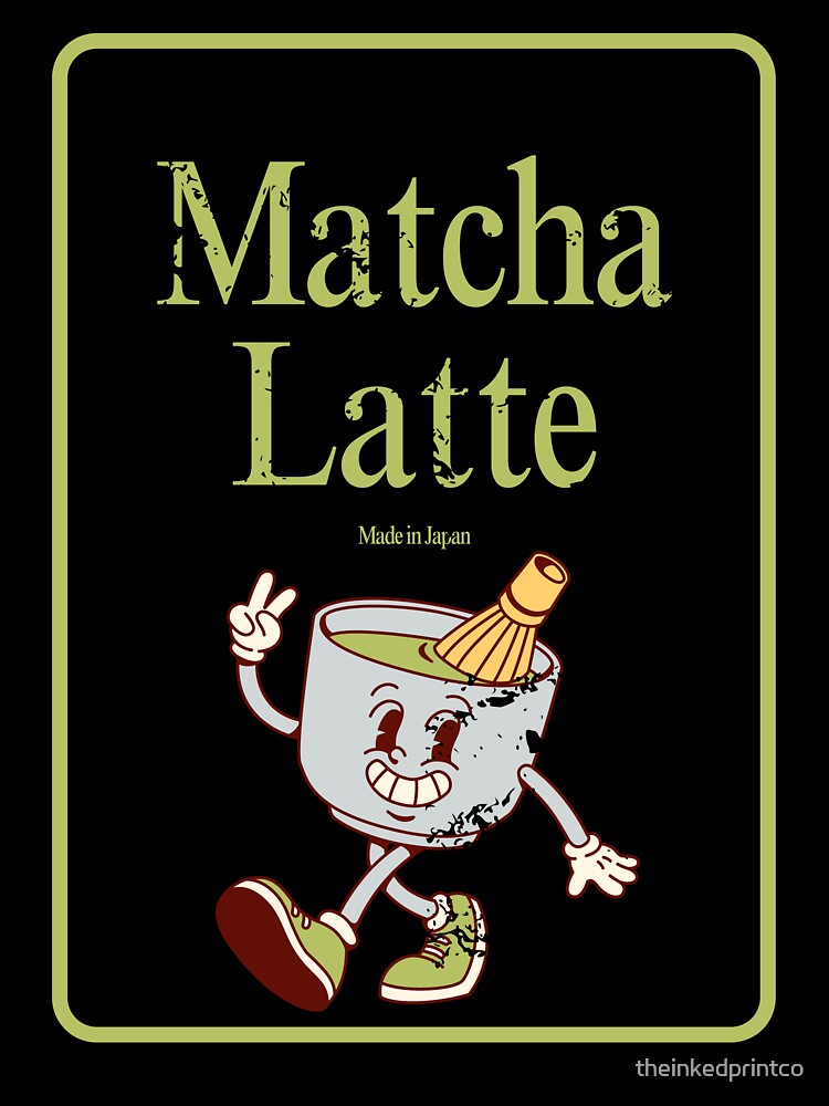 Matcha Made in Japan – Retro Latte Vibes Tee by theinkedprintco