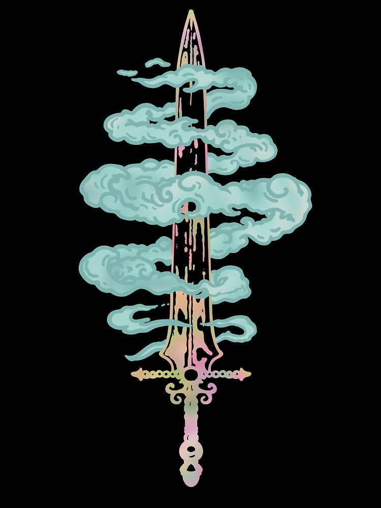 Cyberpunk Fantasy Sword with Clouds by Arcane Orchid