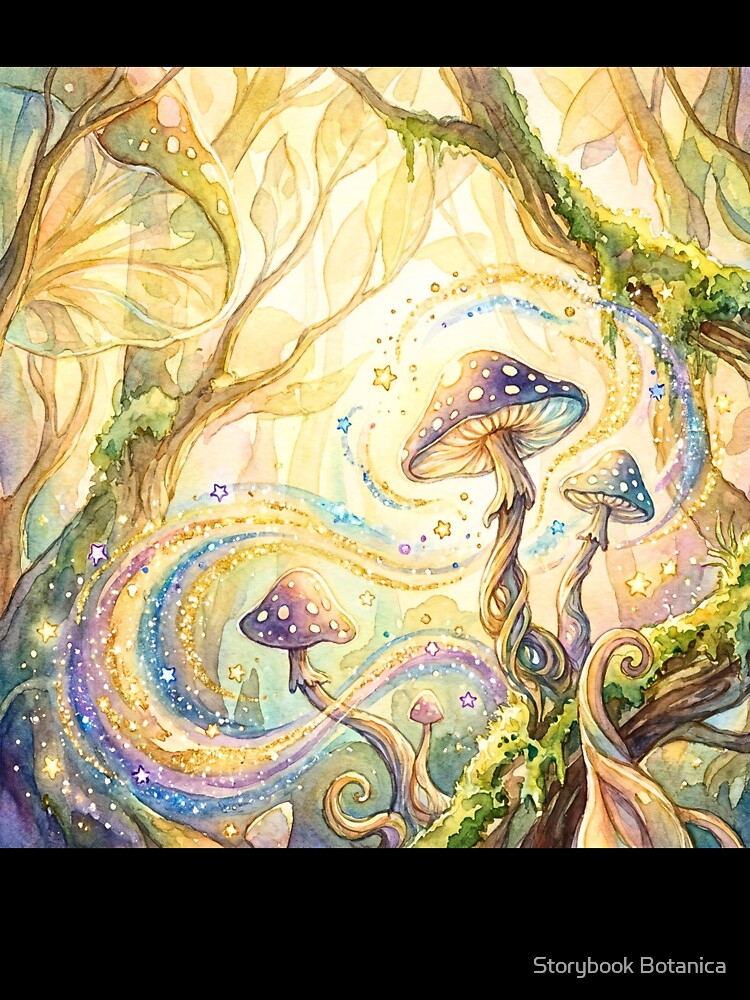 Magical Rainbow Mushroom Fairycore Forest by Storybook Botanica