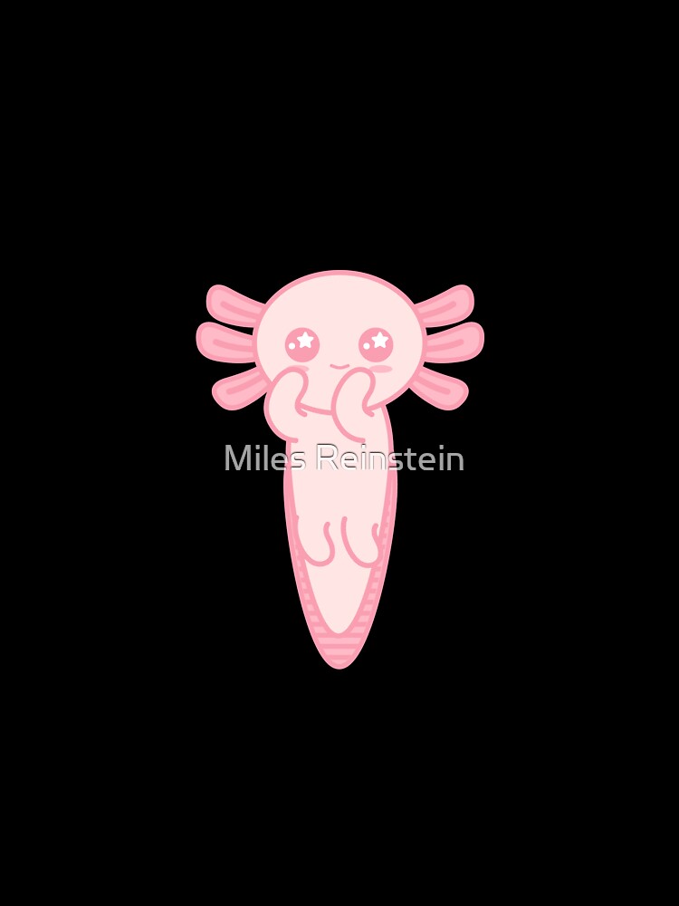 Starstruck Pink Monochrome Axolotl by Miles Reinstein
