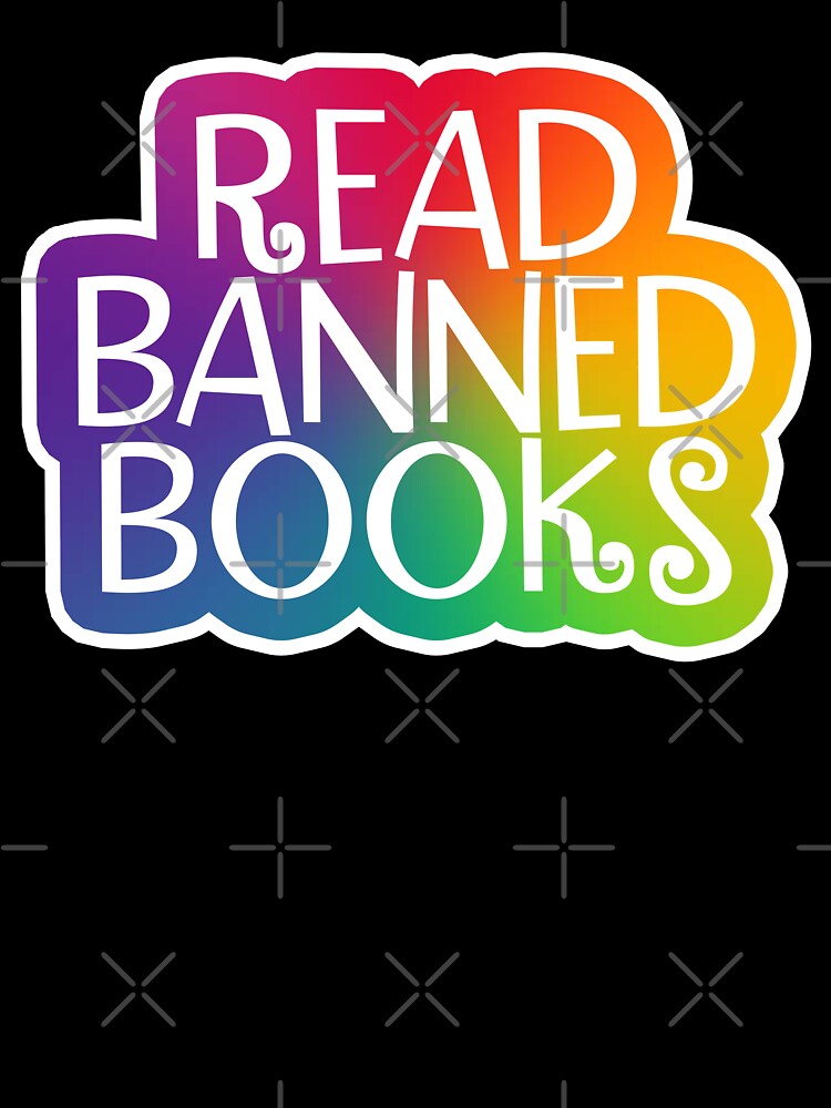 Read Banned Books Sticker Black by baranskini