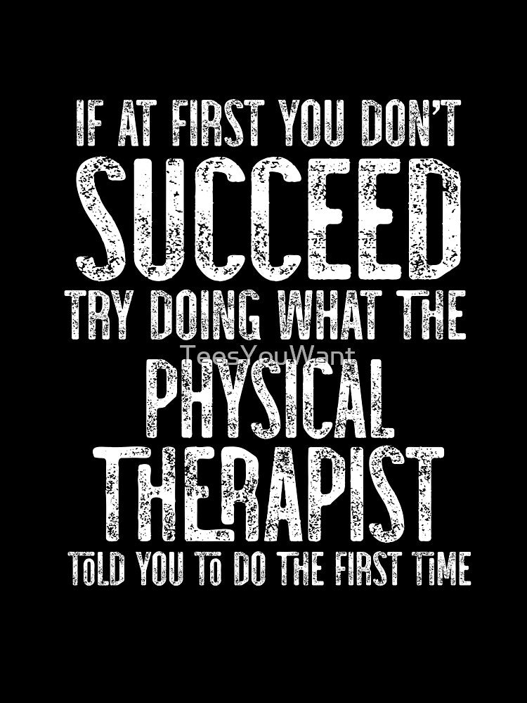 If At First You Do Not Succeed, Try Doing What PT Told You To Do The First Time by TeesYouWant