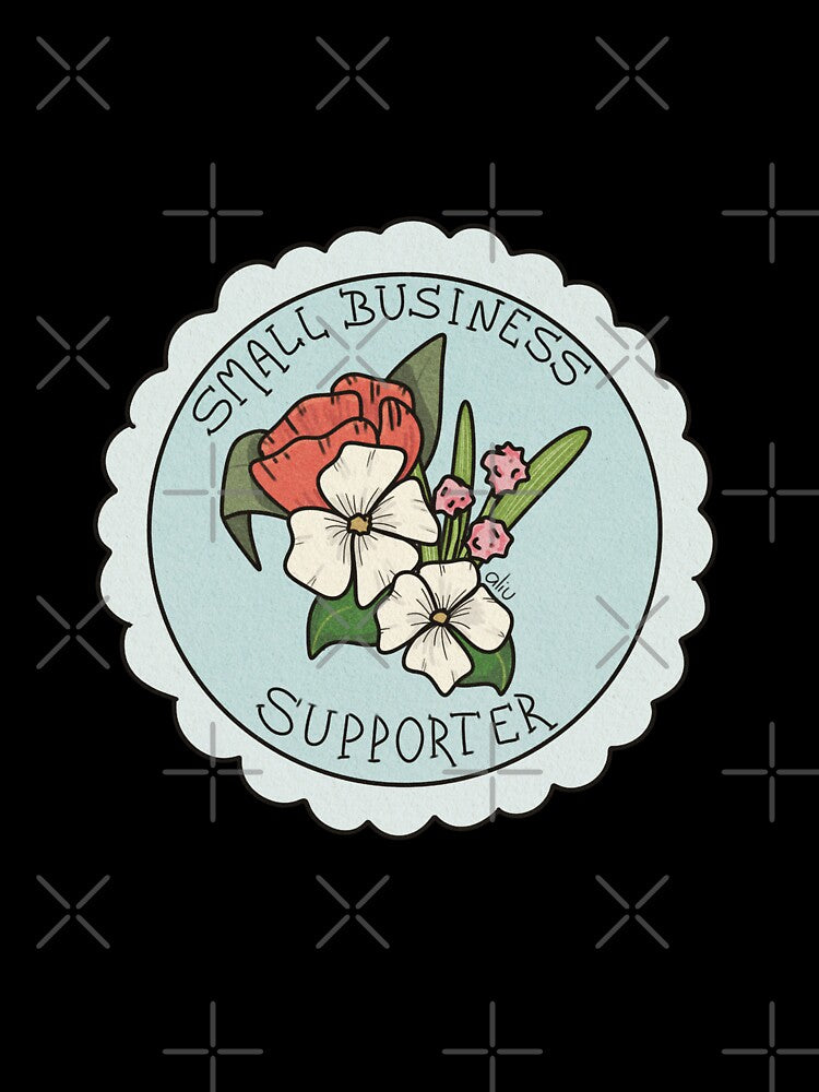 Small Business Supporter Floral Sticker by BibidibuDesigns