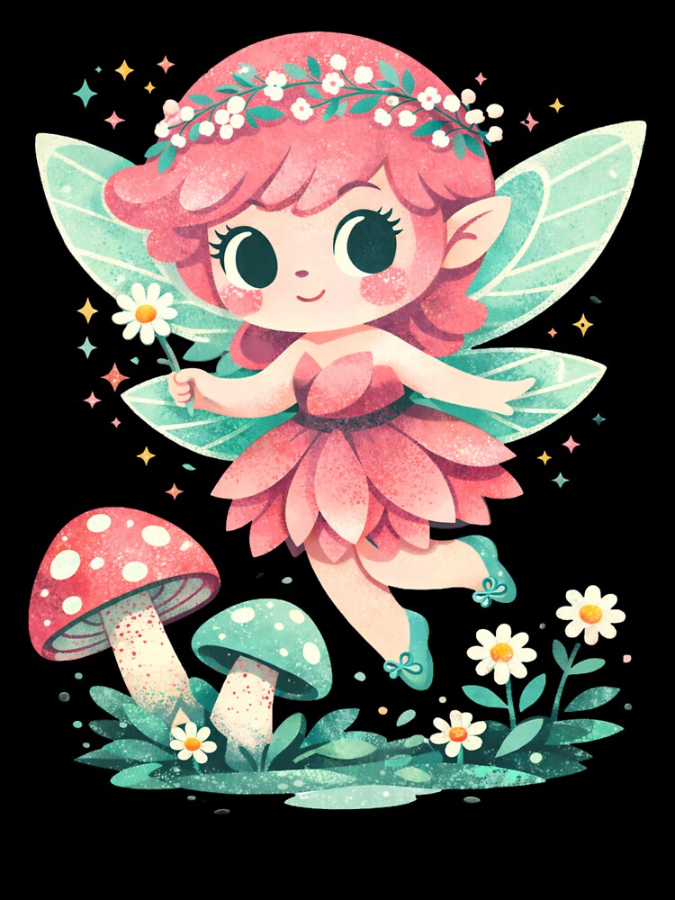 Magical Garden Pixie - Pastel Fairycore Graphic Tee by FatmaElhofy