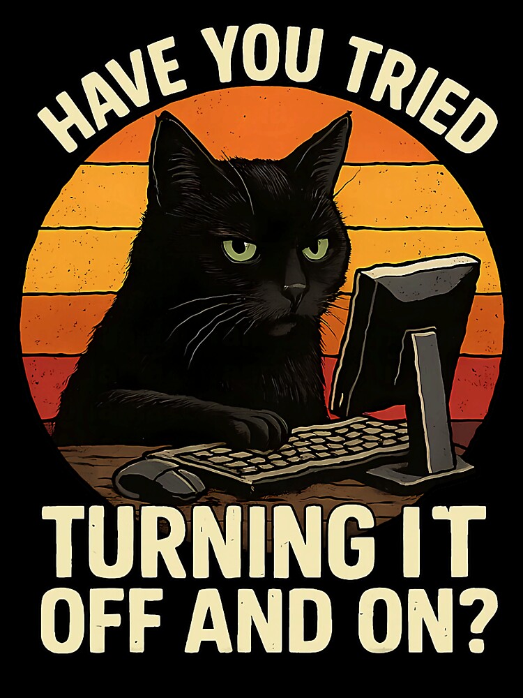 Cat Engineer Computer IT Guy Kitten Support Humor by averyfisher