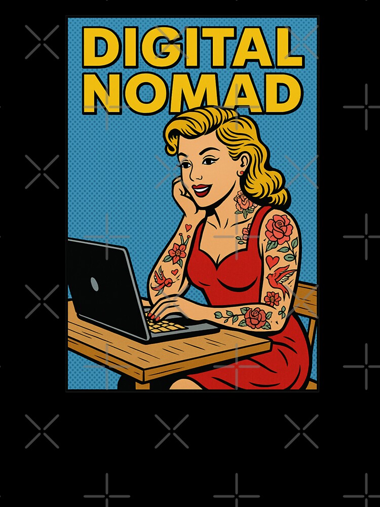 Digital nomad pop art by VANLIFE.