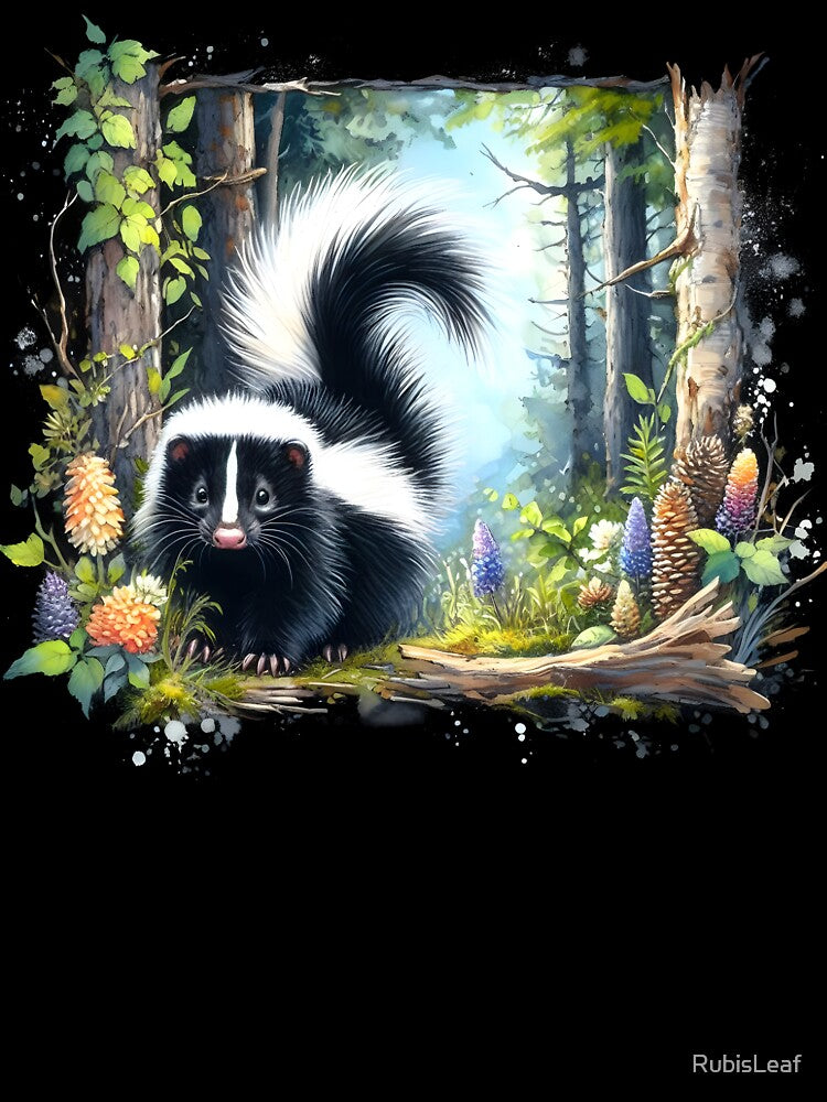 Skunk animal art by RubisLeaf