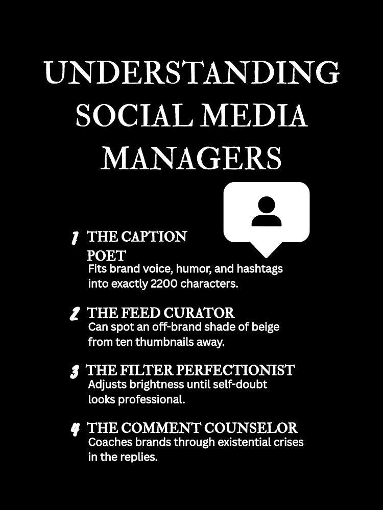 Understanding Social Media Managers – For the Chronically Online – Black by PsyFlow35